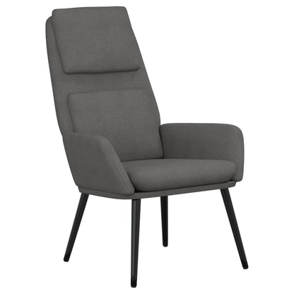 Relaxační Křeslo Se Stoličkou Světle Šedé Textil
