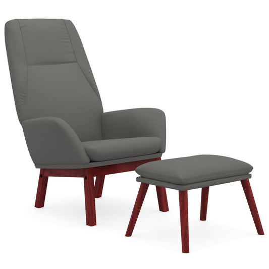 Relaxační Křeslo S Podnožkou Světle Šedé Textil