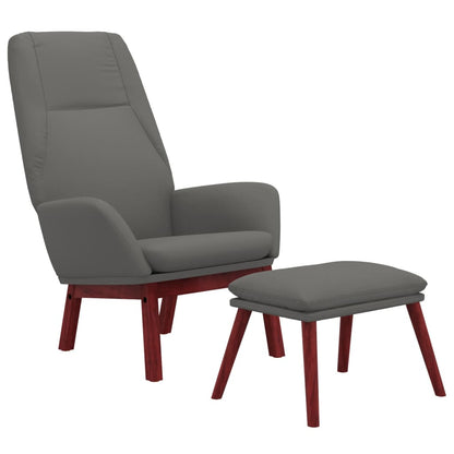 Relaxační Křeslo S Podnožkou Světle Šedé Textil