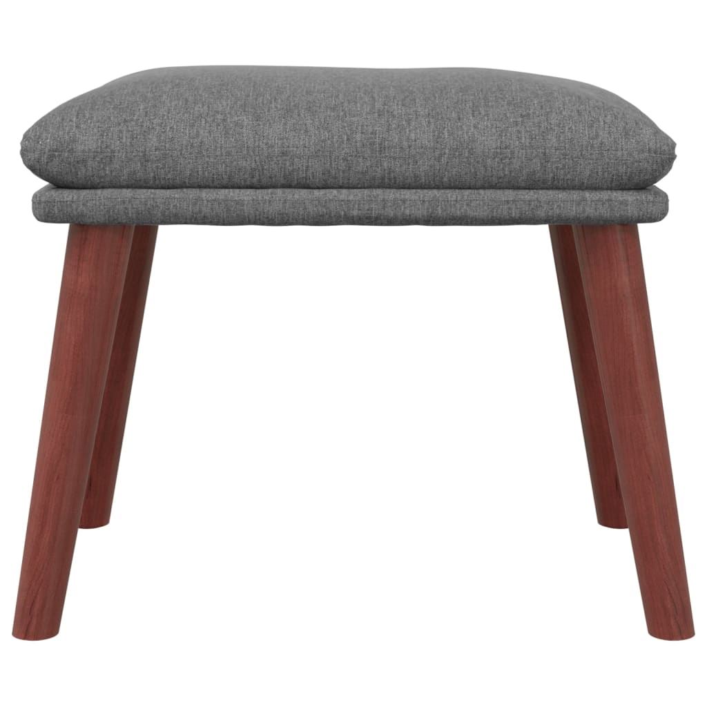 Relaxační Křeslo S Podnožkou Světle Šedé Textil
