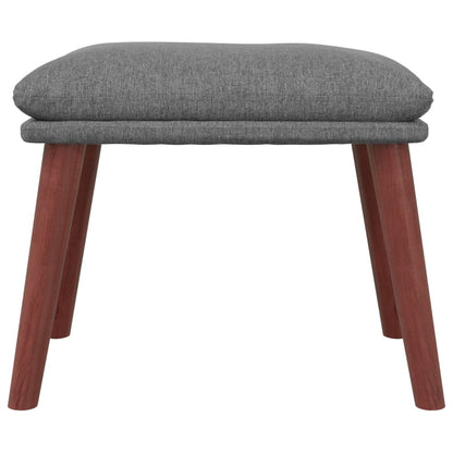 Relaxační Křeslo S Podnožkou Světle Šedé Textil