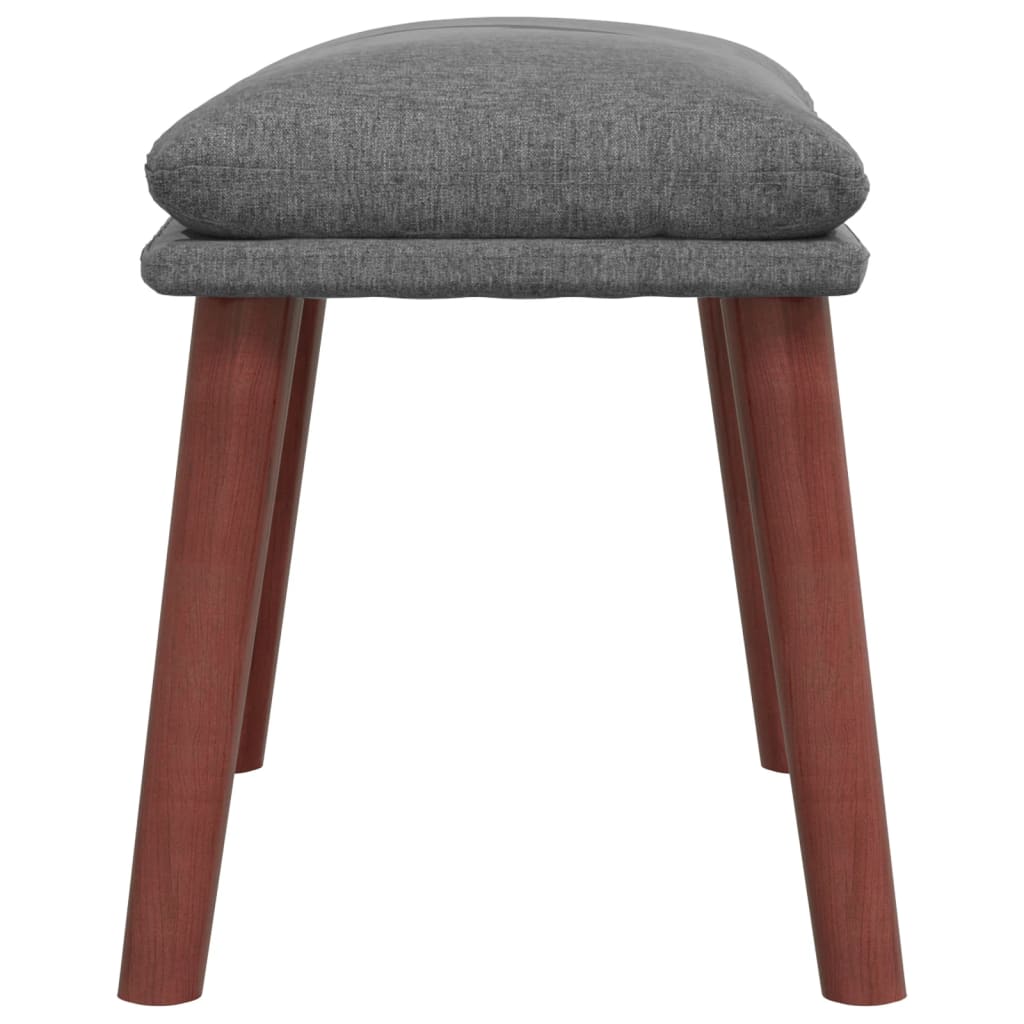 Relaxační Křeslo S Podnožkou Světle Šedé Textil