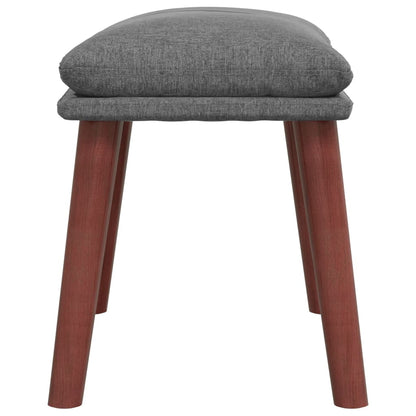 Relaxační Křeslo S Podnožkou Světle Šedé Textil