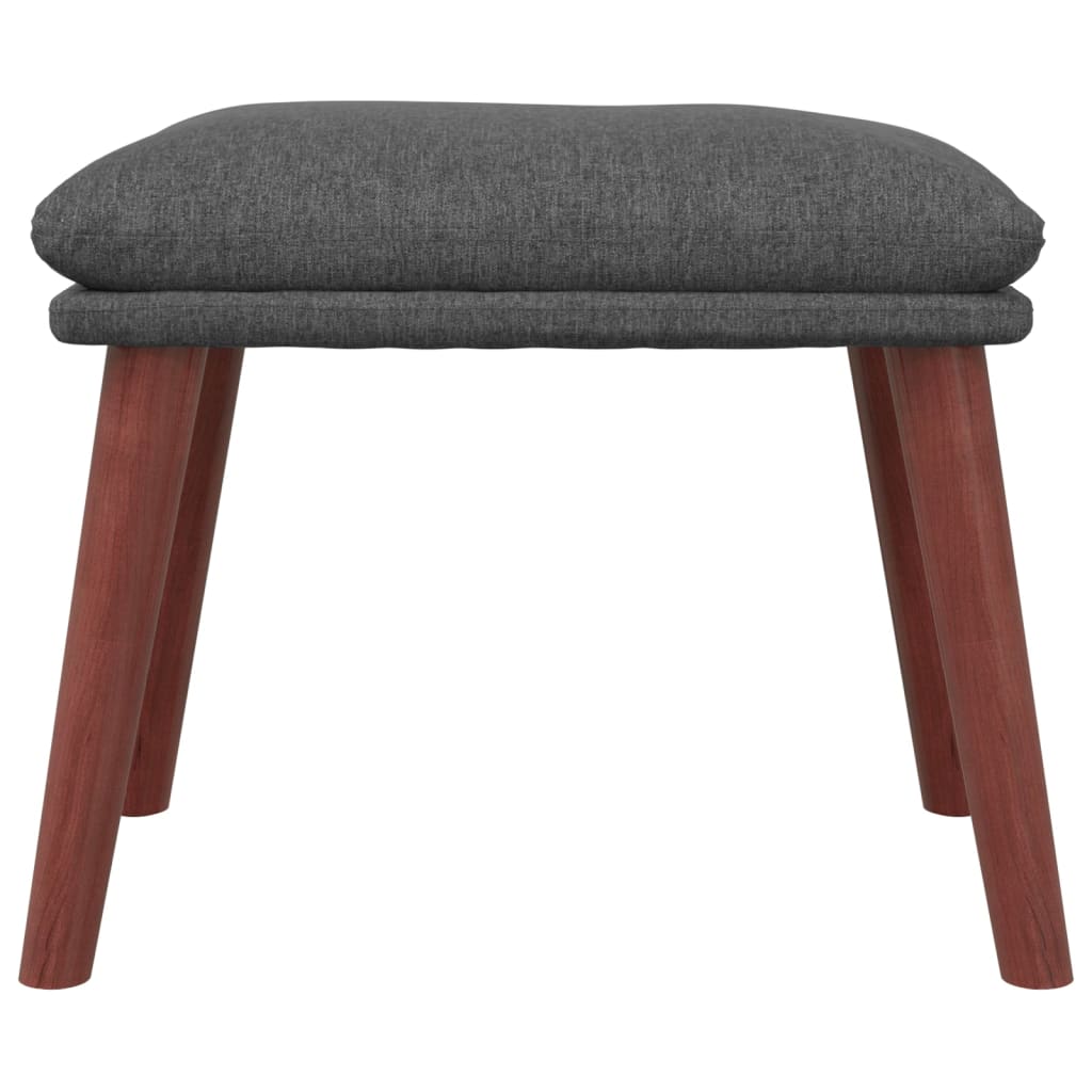 Relaxační Křeslo S Podnožkou Tmavě Šedé Textil