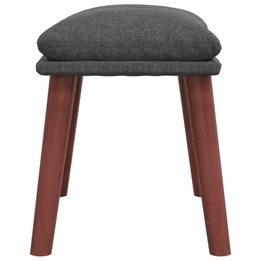 Relaxační Křeslo S Podnožkou Tmavě Šedé Textil