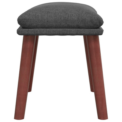 Relaxační Křeslo S Podnožkou Tmavě Šedé Textil