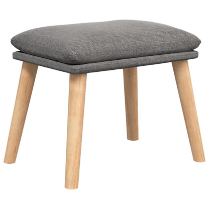 Relaxační Křeslo S Podnožkou Světle Šedé Textil