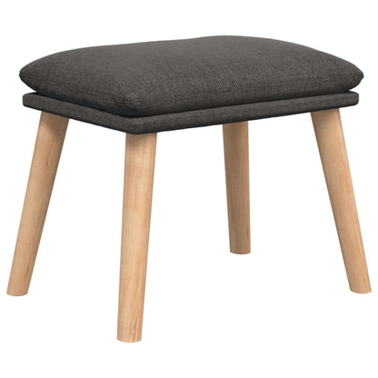 Relaxační Křeslo S Podnožkou Tmavě Šedé Textil
