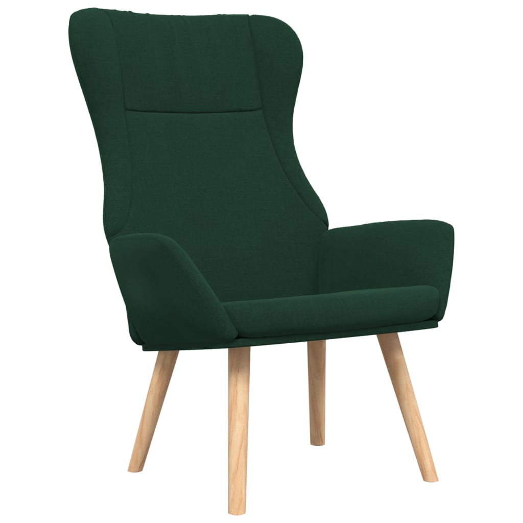 Relaxační Křeslo S Podnožkou Tmavě Zelené Textil