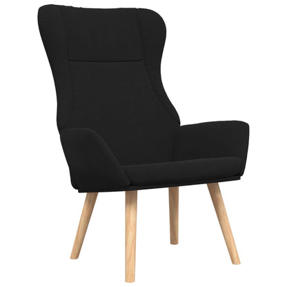Relaxační Křeslo S Podnožkou Černé Textil