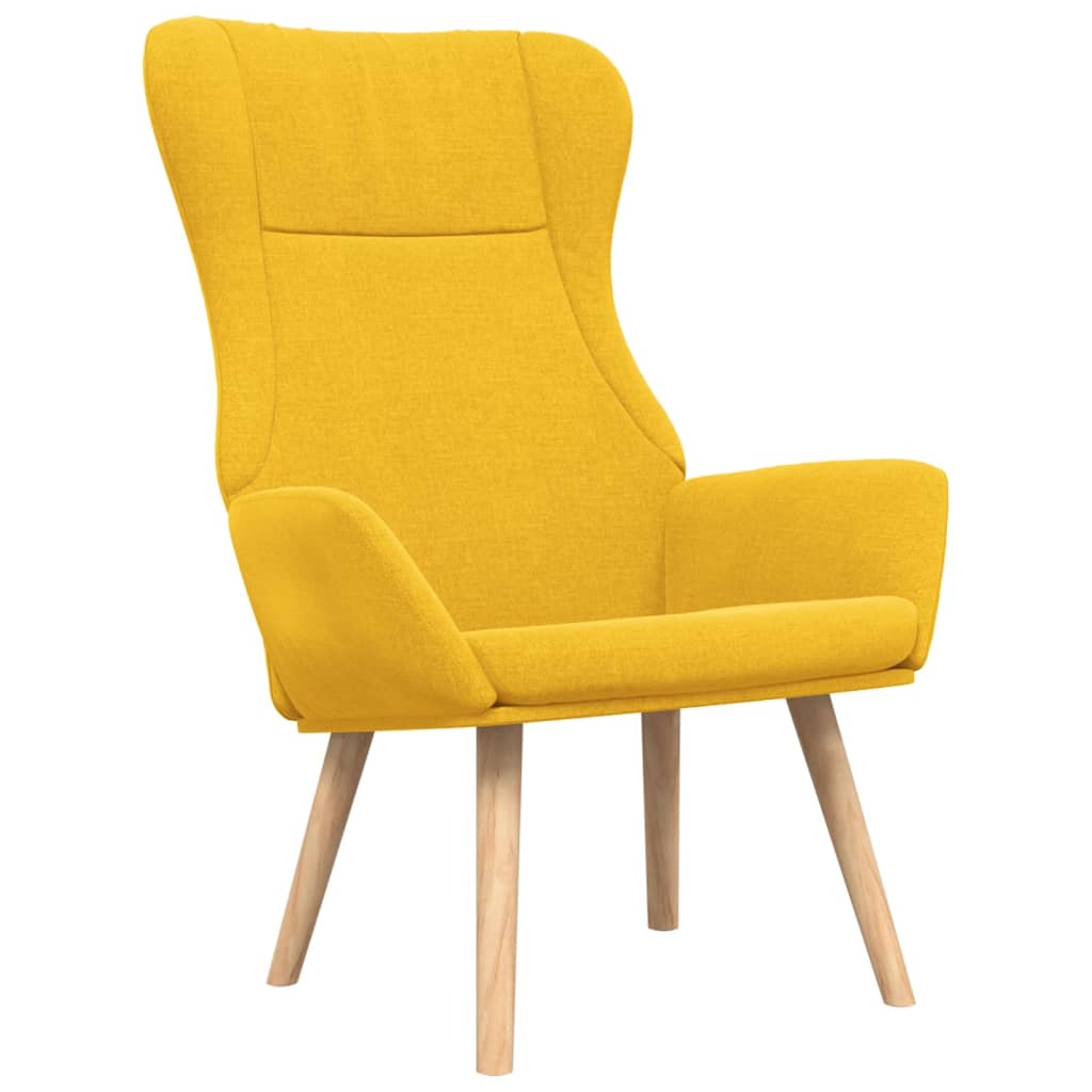 Relaxační Křeslo S Podnožkou Hořčicově Žluté Textil