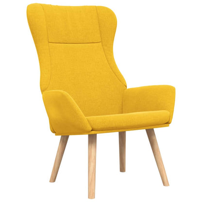 Relaxační Křeslo S Podnožkou Hořčicově Žluté Textil