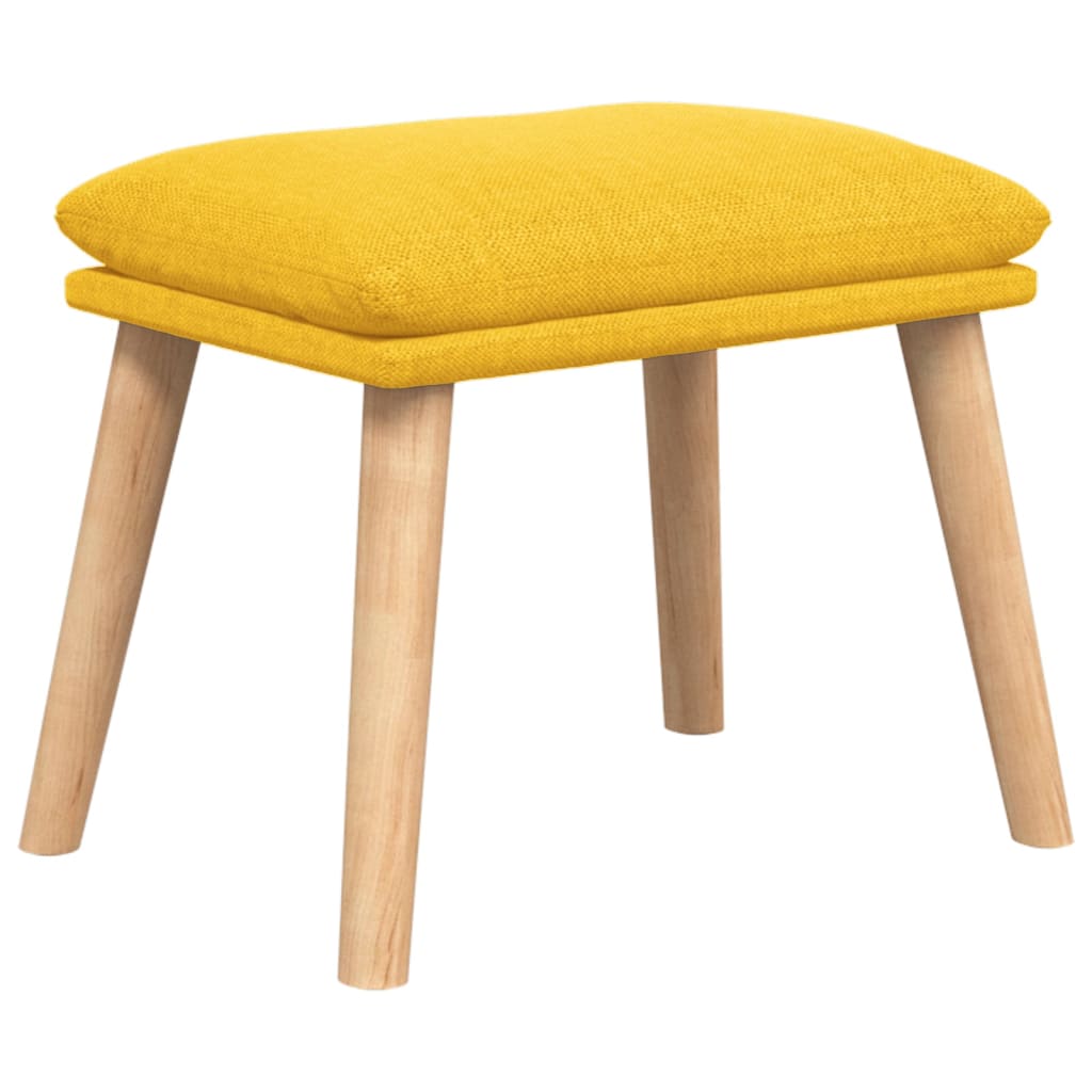 Relaxační Křeslo S Podnožkou Hořčicově Žluté Textil