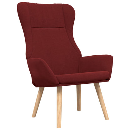 Relaxační Křeslo S Podnožkou Vínové Textil