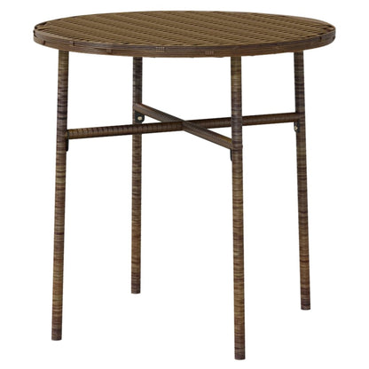 3Dílný Zahradní Jídelní Set Polyratan Hnědý