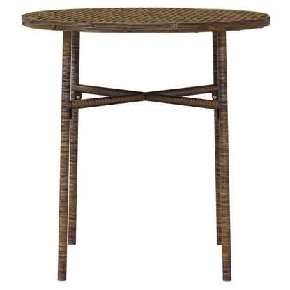 3Dílný Zahradní Jídelní Set Polyratan Hnědý