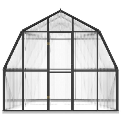 Skleník S Podkladovým Rámem Antracitový 6,43 M² Hliník