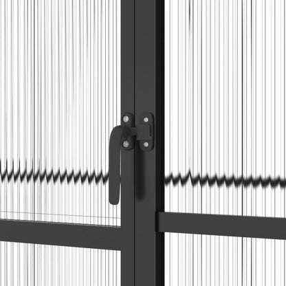 Skleník S Podkladovým Rámem Antracitový 6,43 M² Hliník