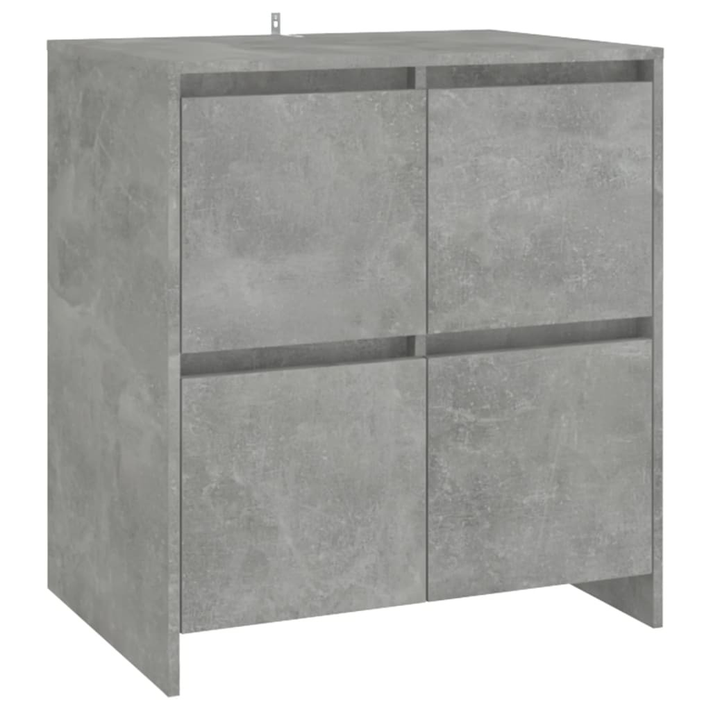 Příborníky 2 Ks Betonově Šedé 70 X 41 X 75 Cm Dřevotříska