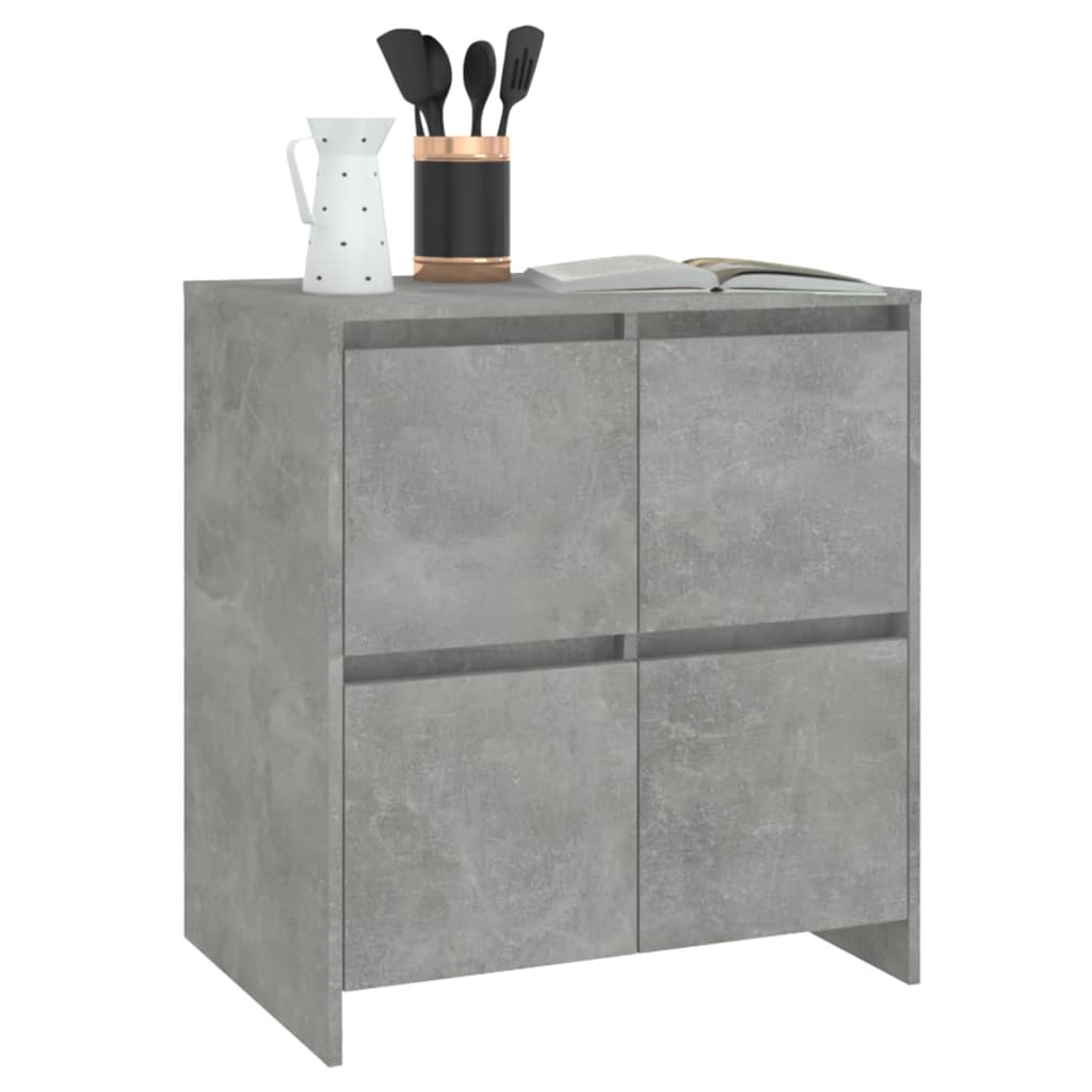 Příborníky 2 Ks Betonově Šedé 70 X 41 X 75 Cm Dřevotříska
