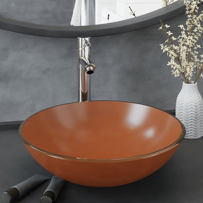 Koupelnové Umyvadlo S Baterií A Výpustí Průhledné Tvrzené Sklo