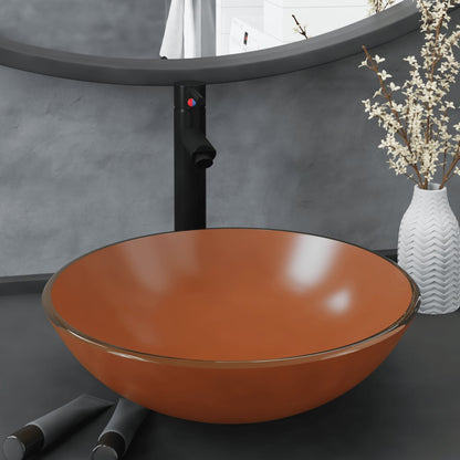 Koupelnové Umyvadlo S Baterií A Výpustí Průhledné Tvrzené Sklo