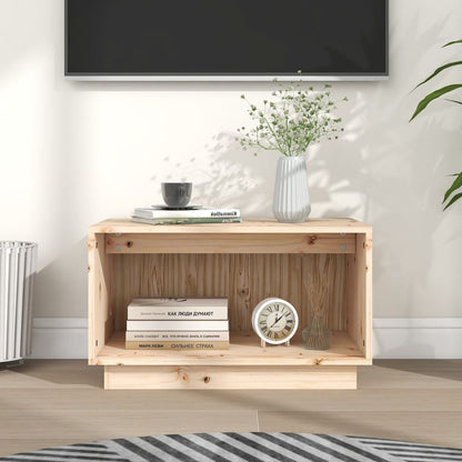 Tv Skříňka Černá 60 X 35 X 35 Cm Masivní Borové Dřevo