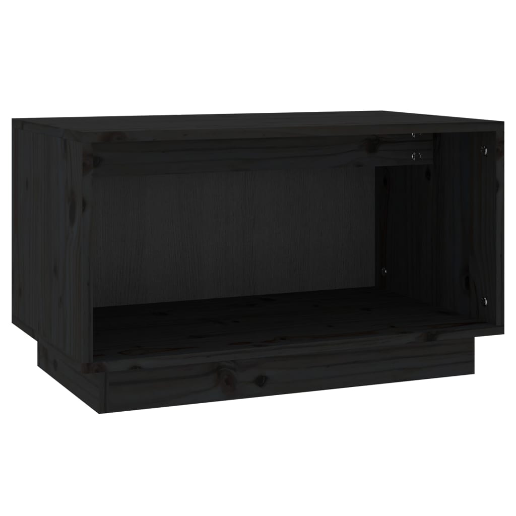 Tv Skříňka Černá 60 X 35 X 35 Cm Masivní Borové Dřevo