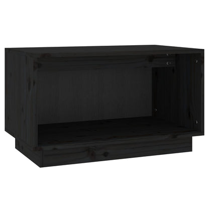 Tv Skříňka Černá 60 X 35 X 35 Cm Masivní Borové Dřevo