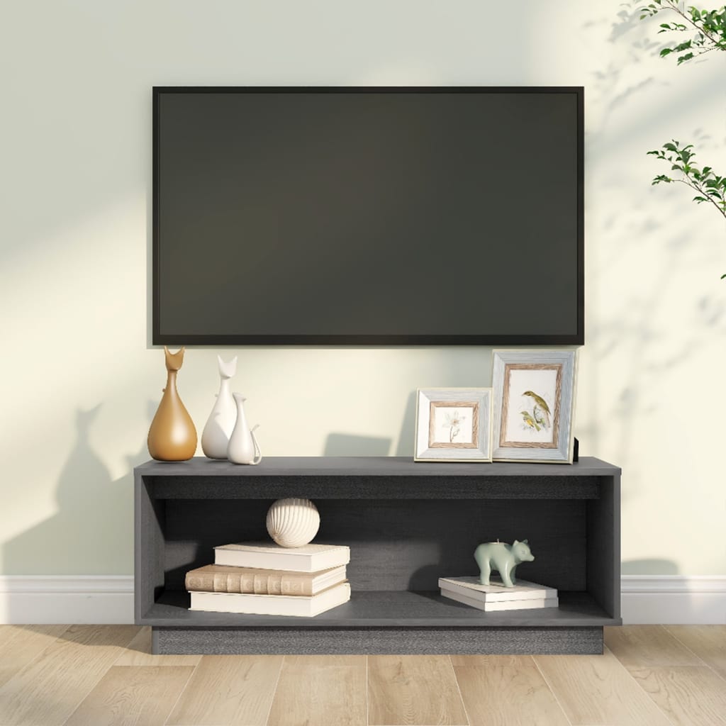 Tv Skříňka Medově Hnědá 90 X 35 X 35 Cm Masivní Borové Dřevo