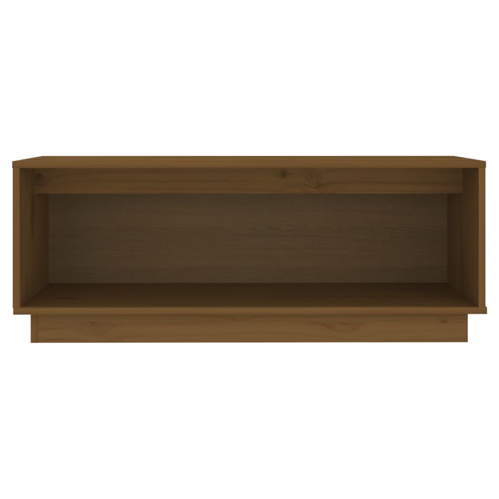 Tv Skříňka Medově Hnědá 90 X 35 X 35 Cm Masivní Borové Dřevo