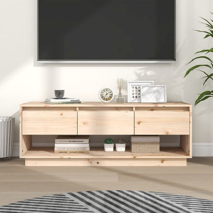 Tv Skříňka Medově Hnědá 110,5 X 34 X 40 Cm Masivní Borové Dřevo