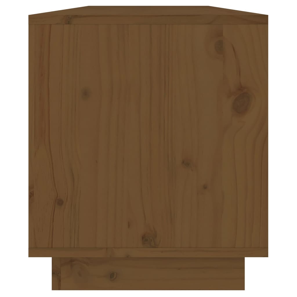 Tv Skříňka Medově Hnědá 110,5 X 34 X 40 Cm Masivní Borové Dřevo