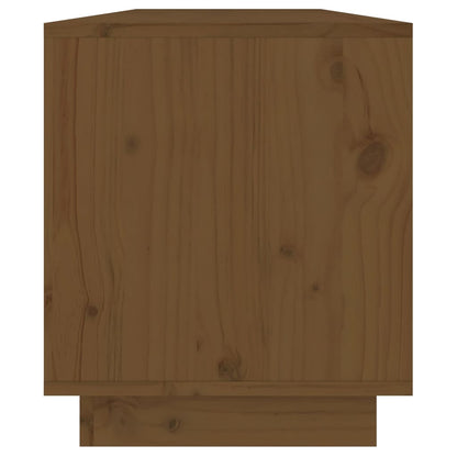 Tv Skříňka Medově Hnědá 110,5 X 34 X 40 Cm Masivní Borové Dřevo