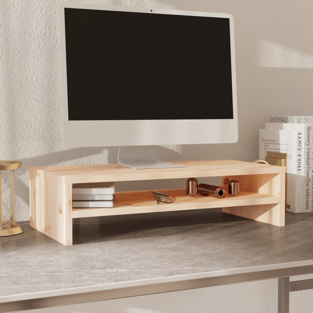 Stojan Na Monitor 50 X 24 X 13 Cm Masivní Borové Dřevo