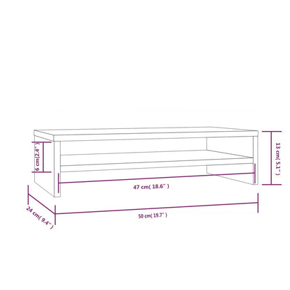 Stojan Na Monitor 50 X 24 X 13 Cm Masivní Borové Dřevo