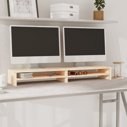 Stojan Na Monitor 100 X 24 X 13 Cm Masivní Borové Dřevo