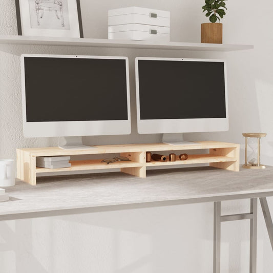Stojan Na Monitor 100 X 24 X 13 Cm Masivní Borové Dřevo