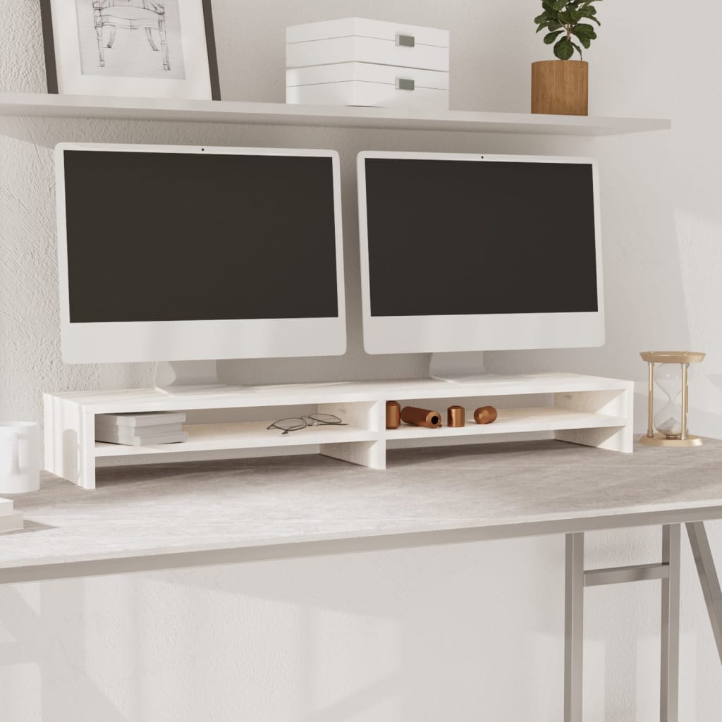 Stojan Na Monitor 100 X 24 X 13 Cm Masivní Borové Dřevo