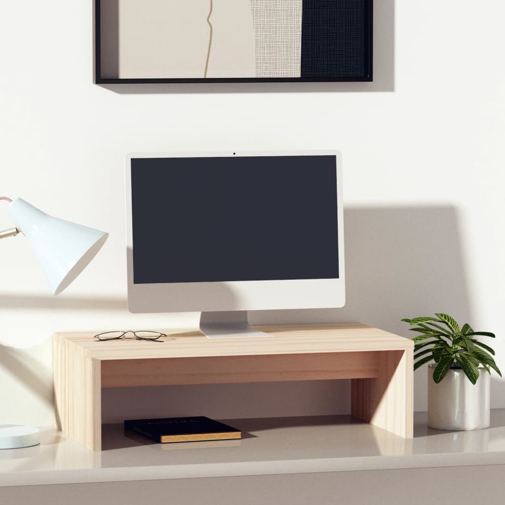 Stojan Na Monitor 50 X 27 X 15 Cm Masivní Borové Dřevo