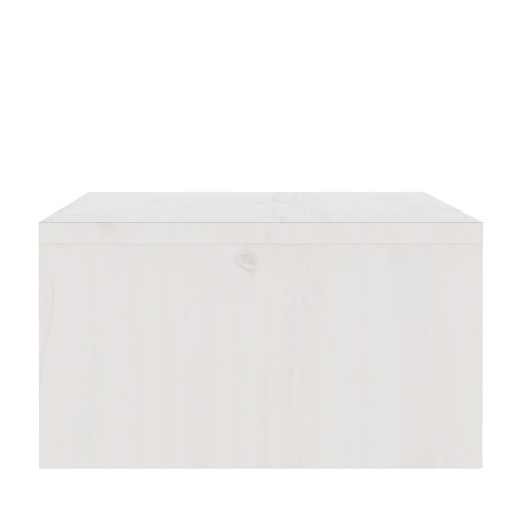 Stojan Na Monitor Bílý 100 X 27 X 15 Cm Masivní Borové Dřevo