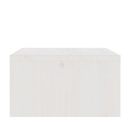 Stojan Na Monitor Bílý 100 X 27 X 15 Cm Masivní Borové Dřevo