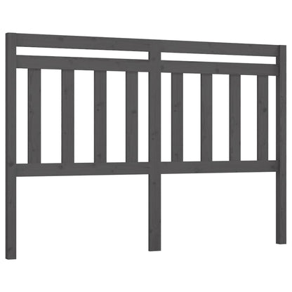 Čelo Postele Šedé 126 X 4 X 100 Cm Masivní Borovice