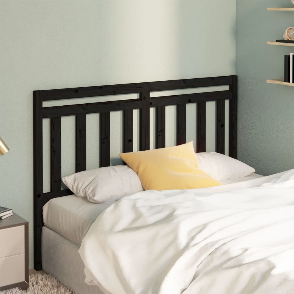Čelo Postele Šedé 126 X 4 X 100 Cm Masivní Borovice