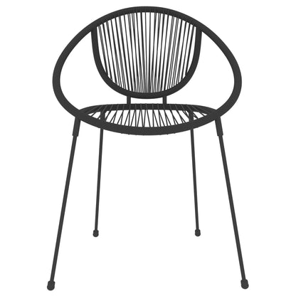3Dílný Zahradní Jídelní Set Černý