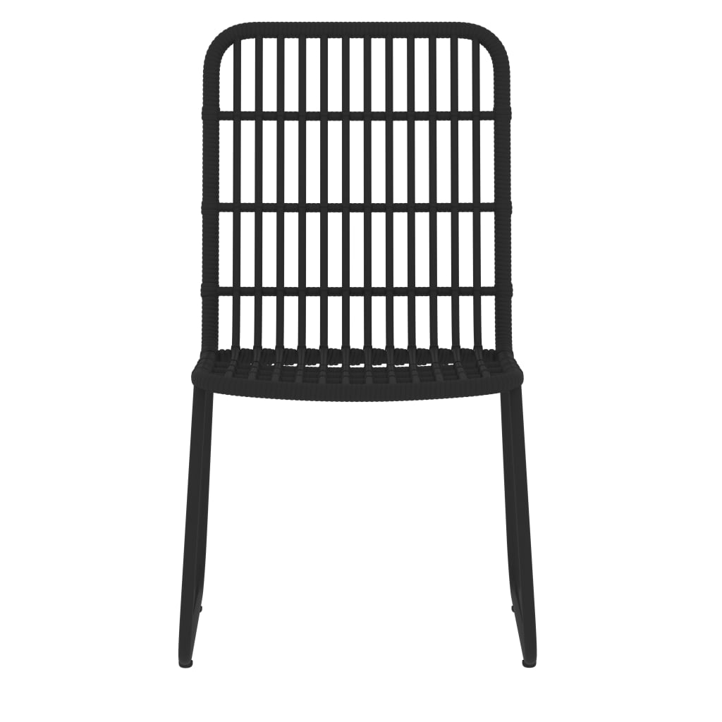 7Dílný Zahradní Jídelní Set Černý