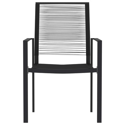 9Dílný Zahradní Jídelní Set Černý