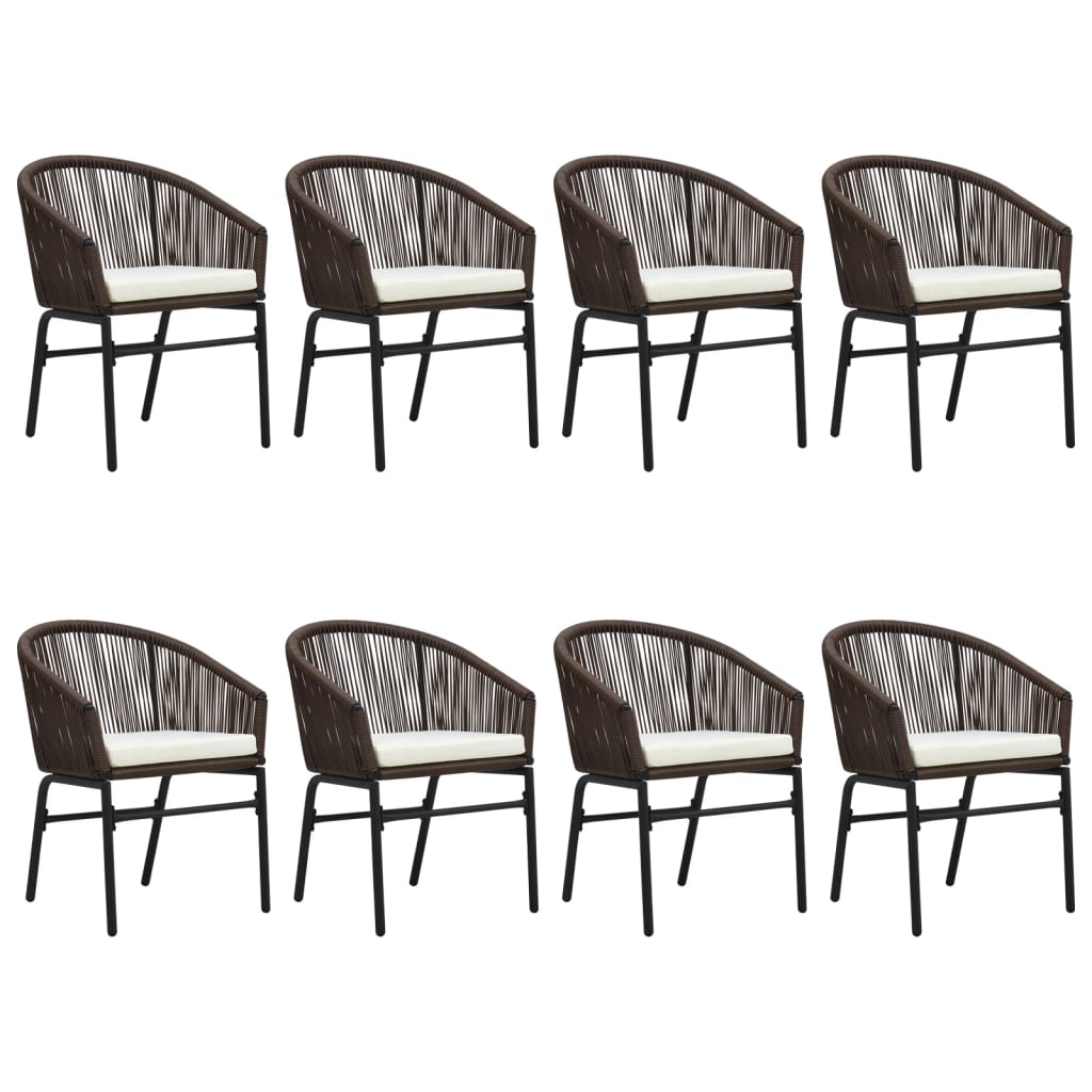 9Dílný Zahradní Jídelní Set Hnědý