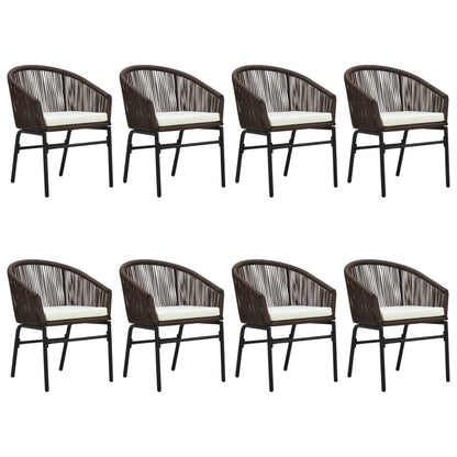 9Dílný Zahradní Jídelní Set Hnědý