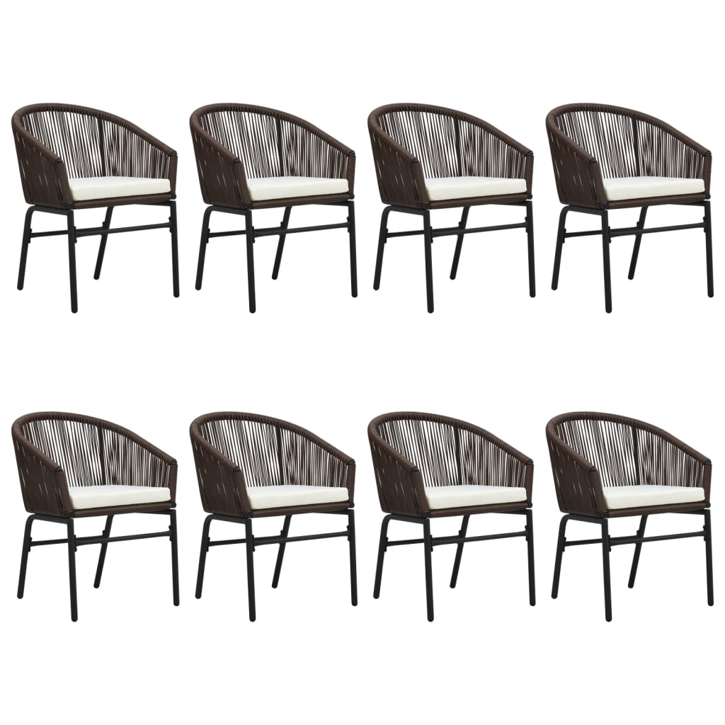 9Dílný Zahradní Jídelní Set Hnědý